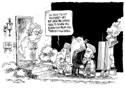 SCARY VISITS by Daryl Cagle