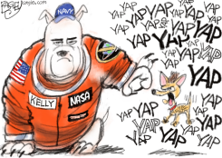 KELLY AND HEGSETH by Pat Bagley