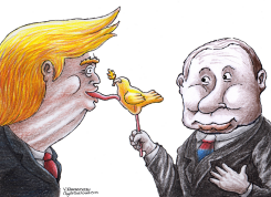 SWEET PEACE BETWEEN UKRAINE AND RUSSIA by Vladimir Kazanevsky