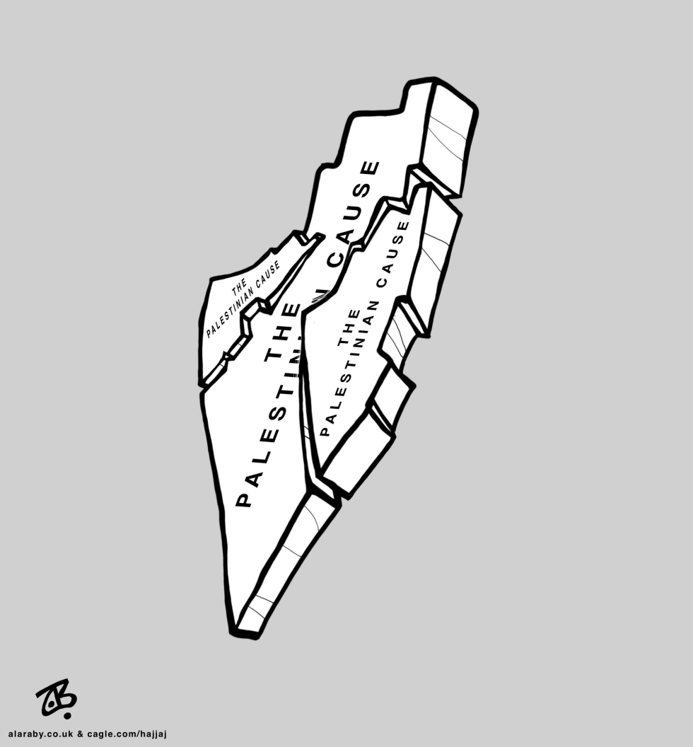 The Palestinian Cause Gaza West Bank Nakba Map