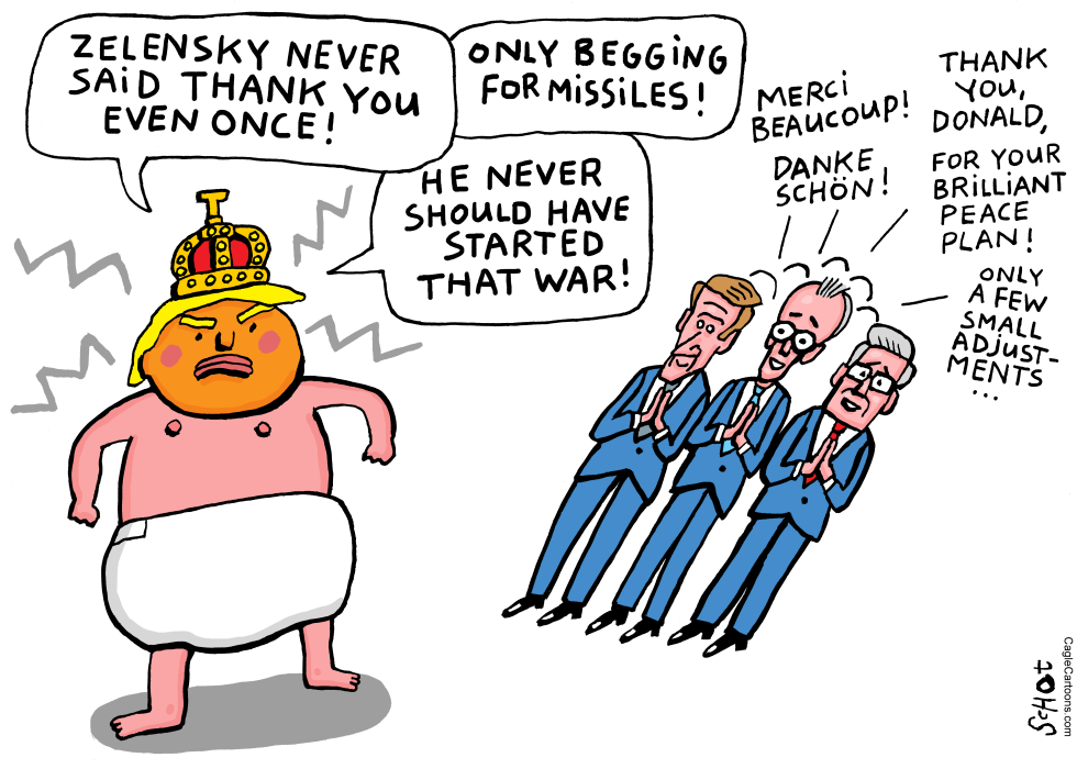 baby trump and the european leaders