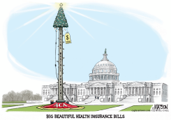 RISING HEALTH CARE PREMIUMS CAPITOL XMAS TREE by R.J. Matson