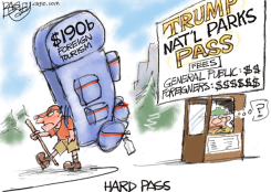 FOREIGNERS PARK PASS by Pat Bagley