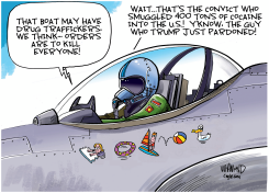 VENEZUELAN BOAT STRIKE by Dave Whamond