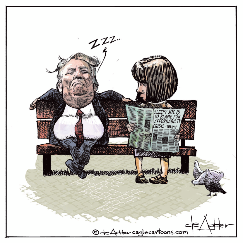 Sleepy Trump blames Sleepy Joe Biden