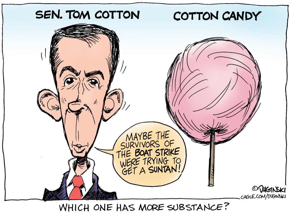 Cotton's bizarre defense of boat strike