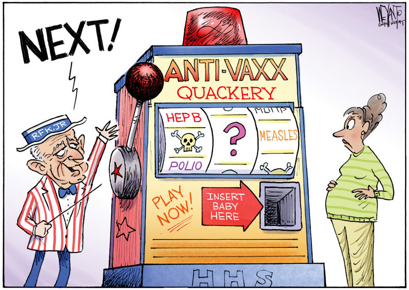 RFK Jr. Turns HHS Into Anti-Vax Slot Machine in New Cartoon
