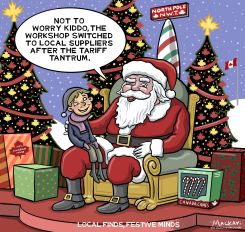 SANTA SWITCHES TO CANADIAN SUPPLIERS by Graeme MacKay