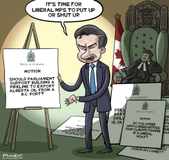 POILIEVRE MOTIONS OIL OVER THE ENVIRONMENT by Graeme MacKay