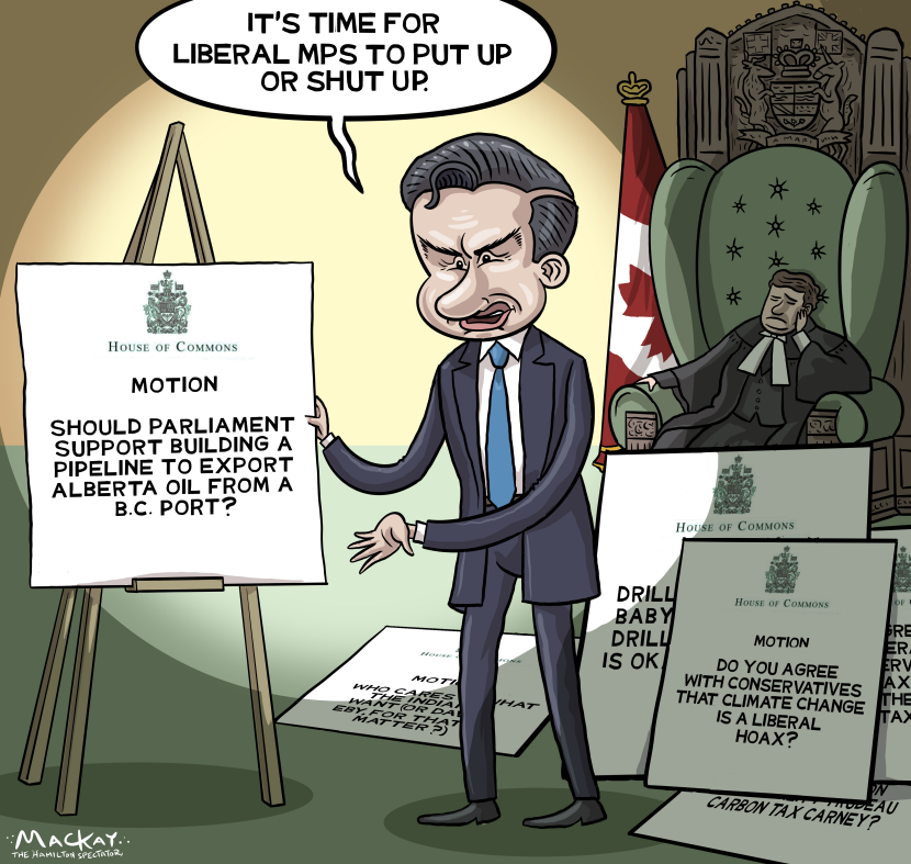Poilievre motions oil over the environment