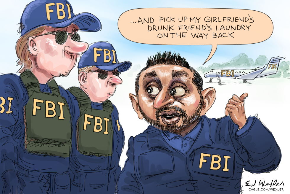 FBI Chief's Jet Turns Errand Boy in Satirical Cartoon