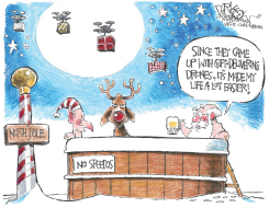SANTA TURNS TO DRONES by John Darkow