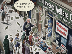 WALZ WELCOMING SOMALIS TO WELFARE OFFICE by Sean Delonas