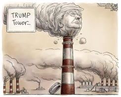 TRUMP UNCAPPING EMISSIONS by Adam Zyglis