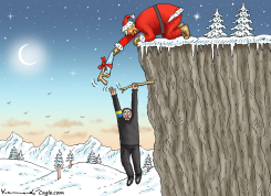 ROMANTIC SANTA DONALD CLAUS TRUMP by Marian Kamensky