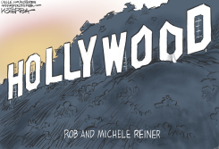 ROB AND MICHELE REINER RIP by Jeff Koterba