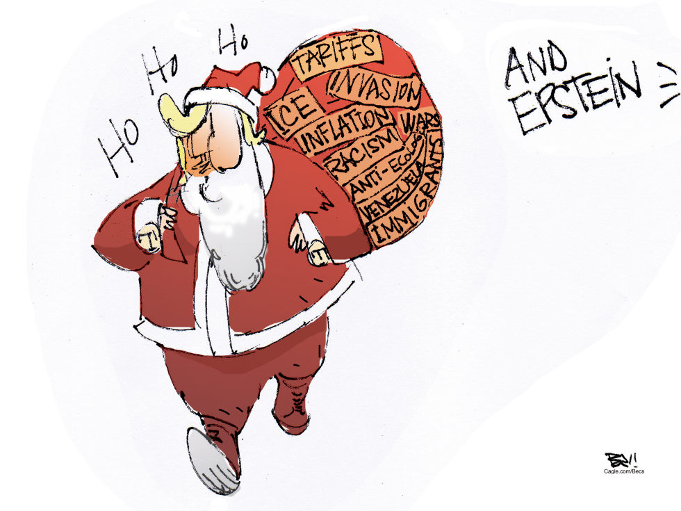 Santa Claus arrives.