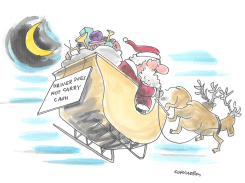 SANTA HAS NO CASH by Harley Schwadron