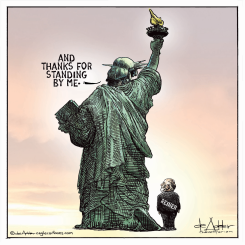 LIBERTY THANSK ROB REINER FOR STANDING BY HER by Michael de Adder