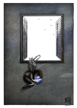 TRAPPED IN THE NET by Angel Boligan