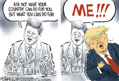 KENNEDY AND TRUMP  by Jeff Koterba