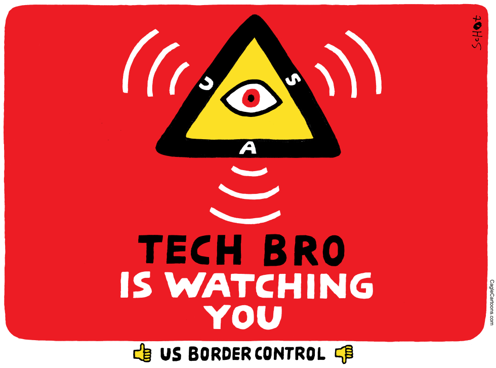 warning poster Big Brother USA border eye