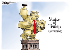 STATUE OF TRUMP by Bill Day