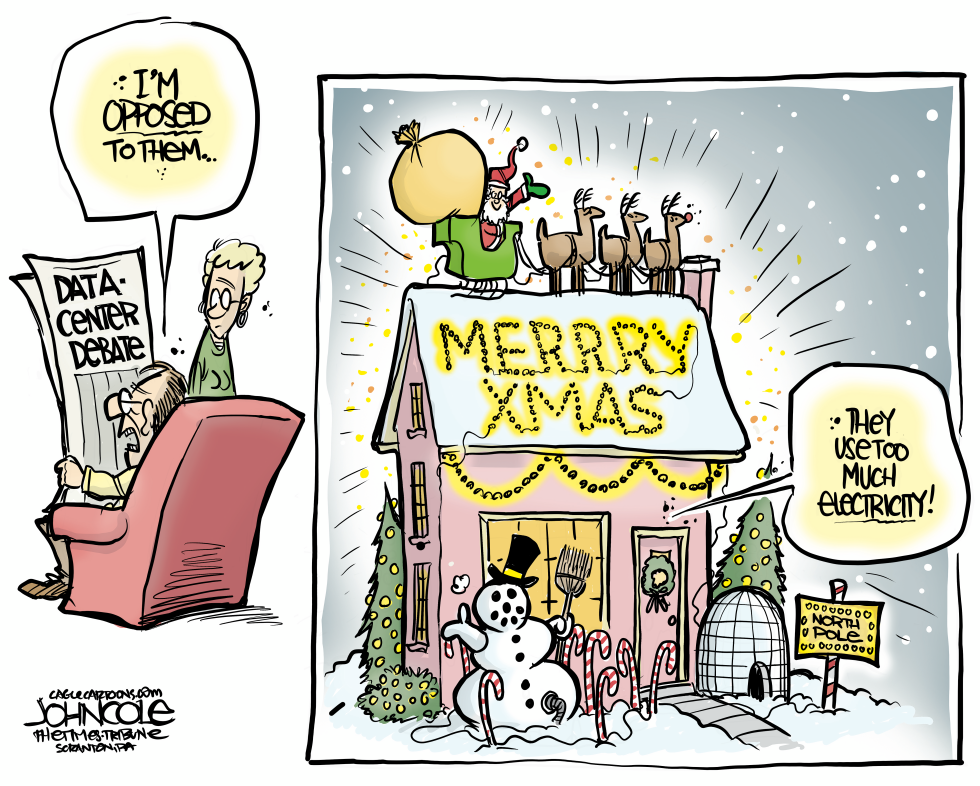 Data Center and holiday decoration power demands