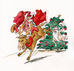 SANTA SHOWER by Pierre Ballouhey