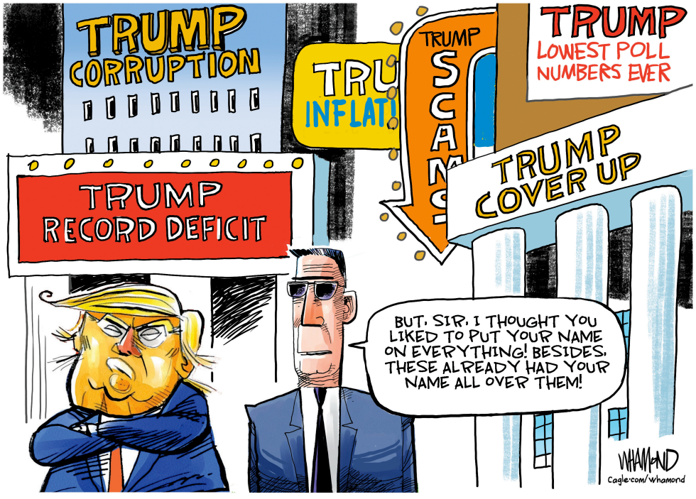 Trump's name is on everything