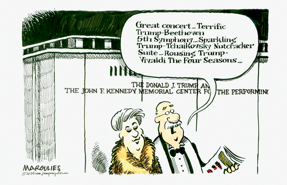 Trump's name on The Kennedy Center
