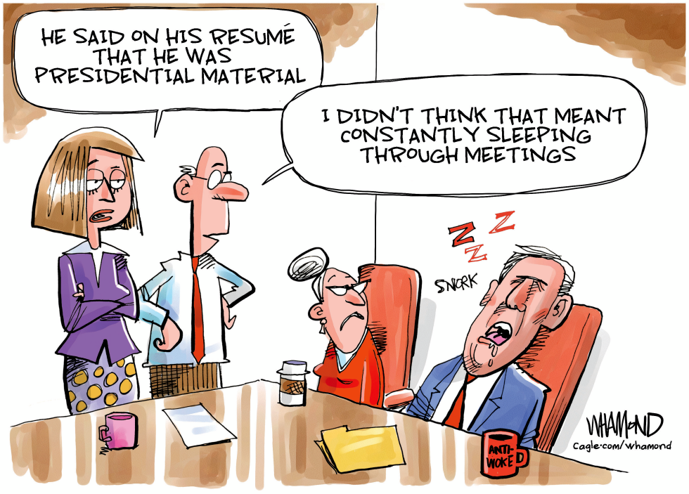 Trump Dozes in Meetings While Claiming Presidential Material on Resume