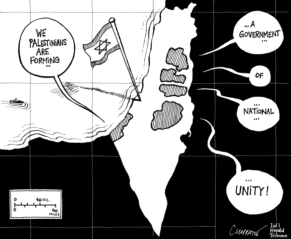  COALITION GOVERNMENT IN PALESTINE by Patrick Chappatte