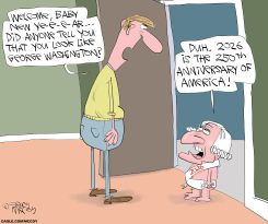 BABY NEW YEAR GEORGE WASHINGTON by Gary McCoy