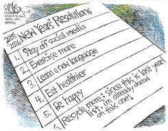 NEW YEAR'S RESOLUTIONS 2.0 by John Darkow