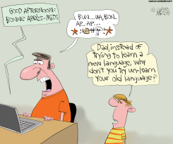 DAD LEARNS NEW LANGUAGE by Gary McCoy