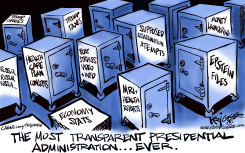 TRUMP TRANSPARENCY by Milt Priggee