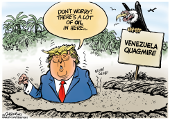 TRUMP STEPPING INTO A QUAGMIRE by Paul Duginski