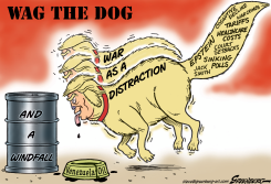 TRUMP'S VENEZUELA WAR IS A WAG THE DOG DISTRACTION by Steve Greenberg