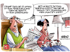 TRUMP WANTS TO RUN VENEZUELA by Dave Whamond