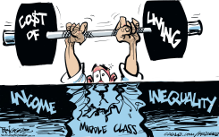 THE COST OF THE MIDDLE CLASS by Milt Priggee