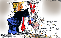DRAINING THE SIMP by Milt Priggee