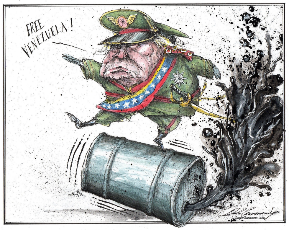 Trump takes over Venezuela.