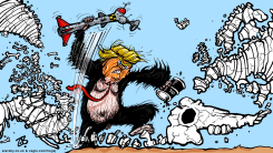 ULTIMATE TRUMP SPACE ODYSSEY MONKEY BONE VENEZUELA by Emad Hajjaj