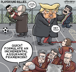 DEMOCRACIES COWED BY PLAYGROUND BULLIES by Graeme MacKay