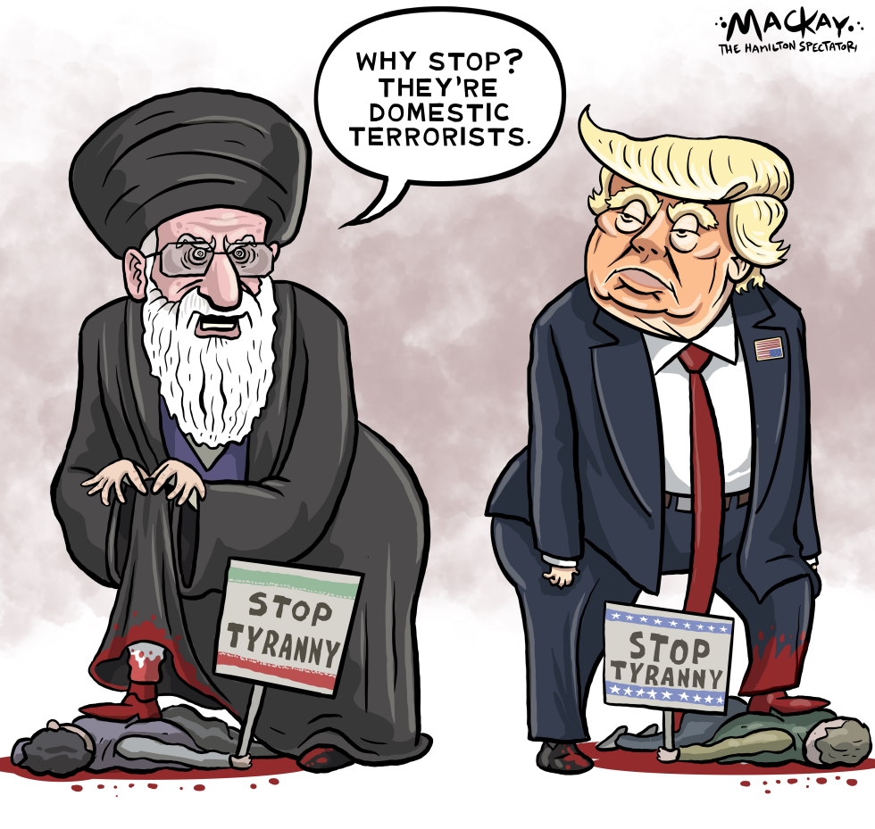 Khamenei and Trump call protesters terrorists