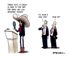 KRISTI NOEM'S IMPORTANT HAT by Malcolm McGookin