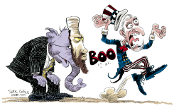 REPUBLICAN SCARE TACTICS by Daryl Cagle
