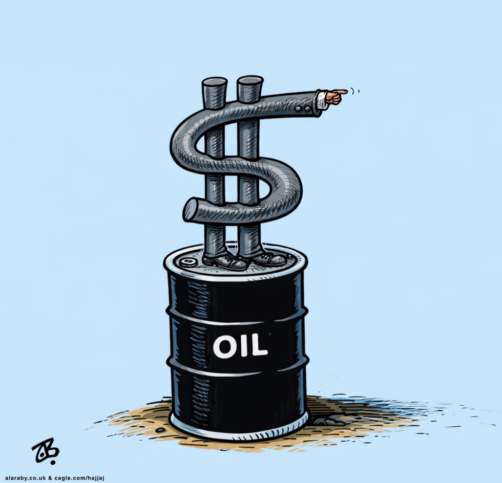 Dollar Dictator Statue Trump Oil Barrel Maga World