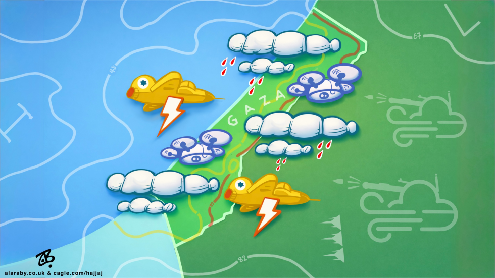 Gaza Weather Infographic War Plan Map Israel Shell